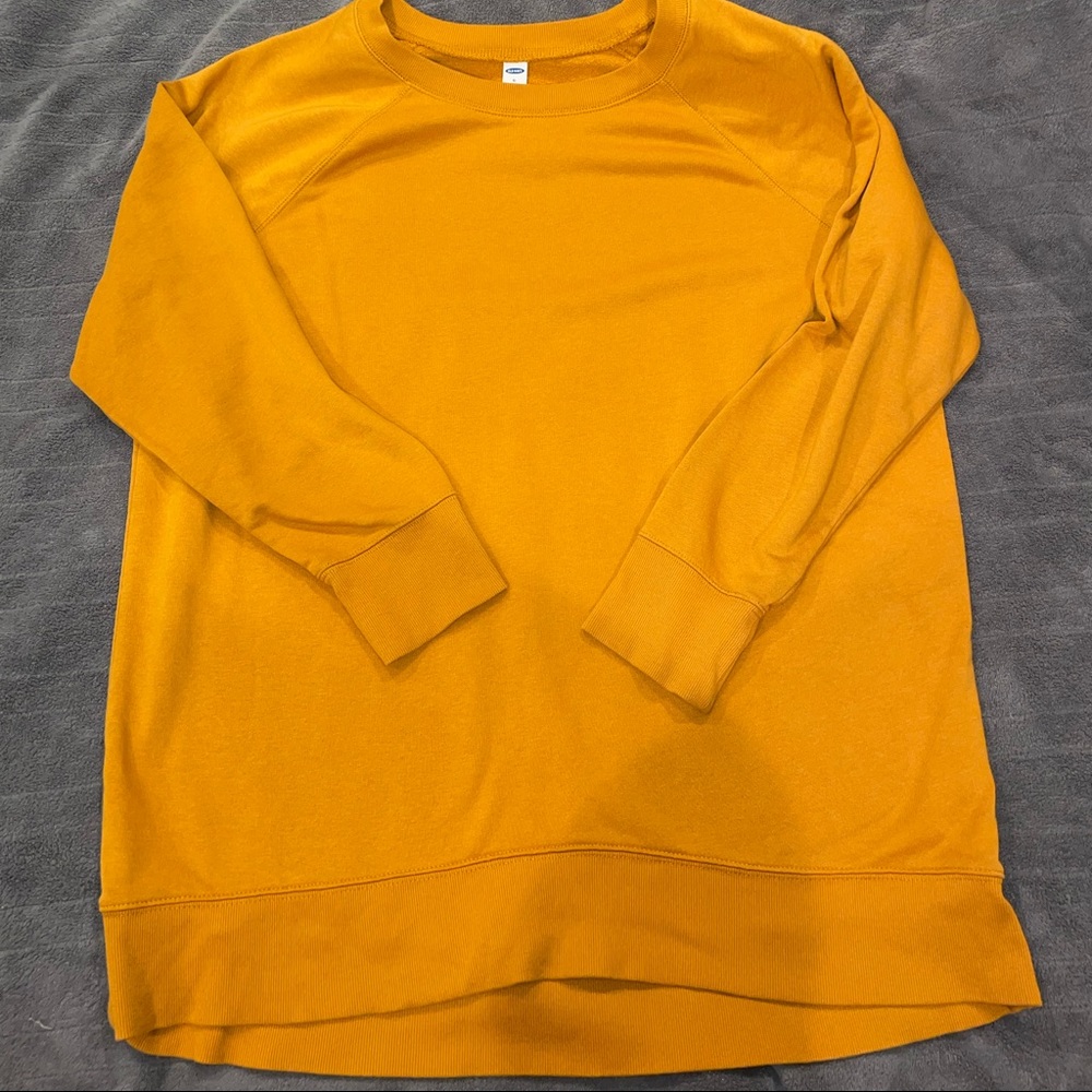 Mustard yellow crew neck